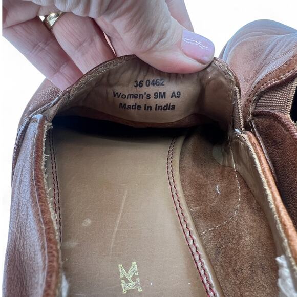 Trask 9  Ali Loafers Brown Leather Italian Sheepskin Handcrafted Women Flats - Picture 6 of 7